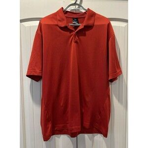Men's Nike Dri-Fit Red Golf Polo Size L - H6UF6